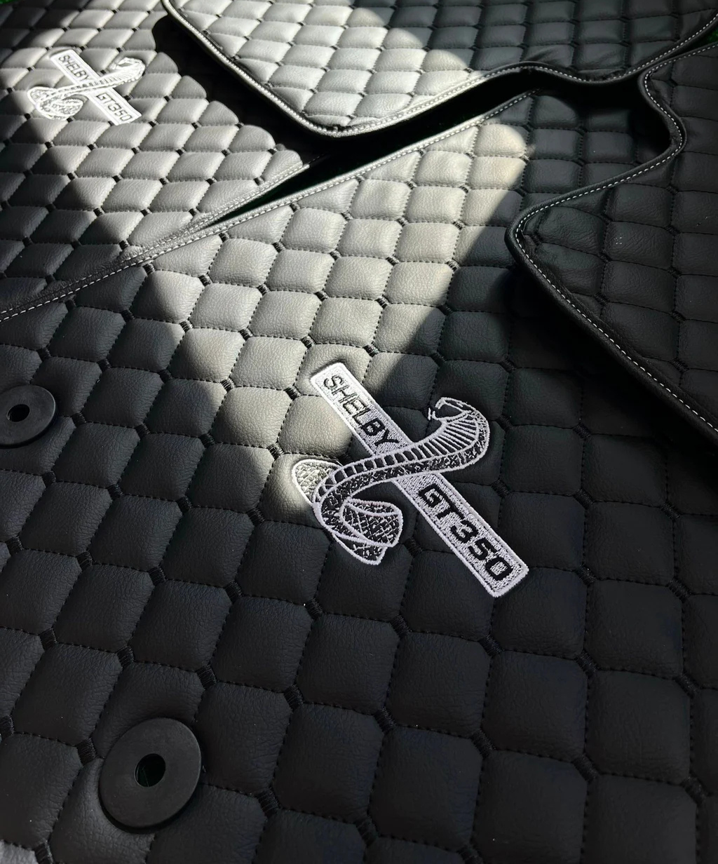 SHELBY GT350 Leather Car Floor Mat, SHELBY Waterproof Custom Car Mat