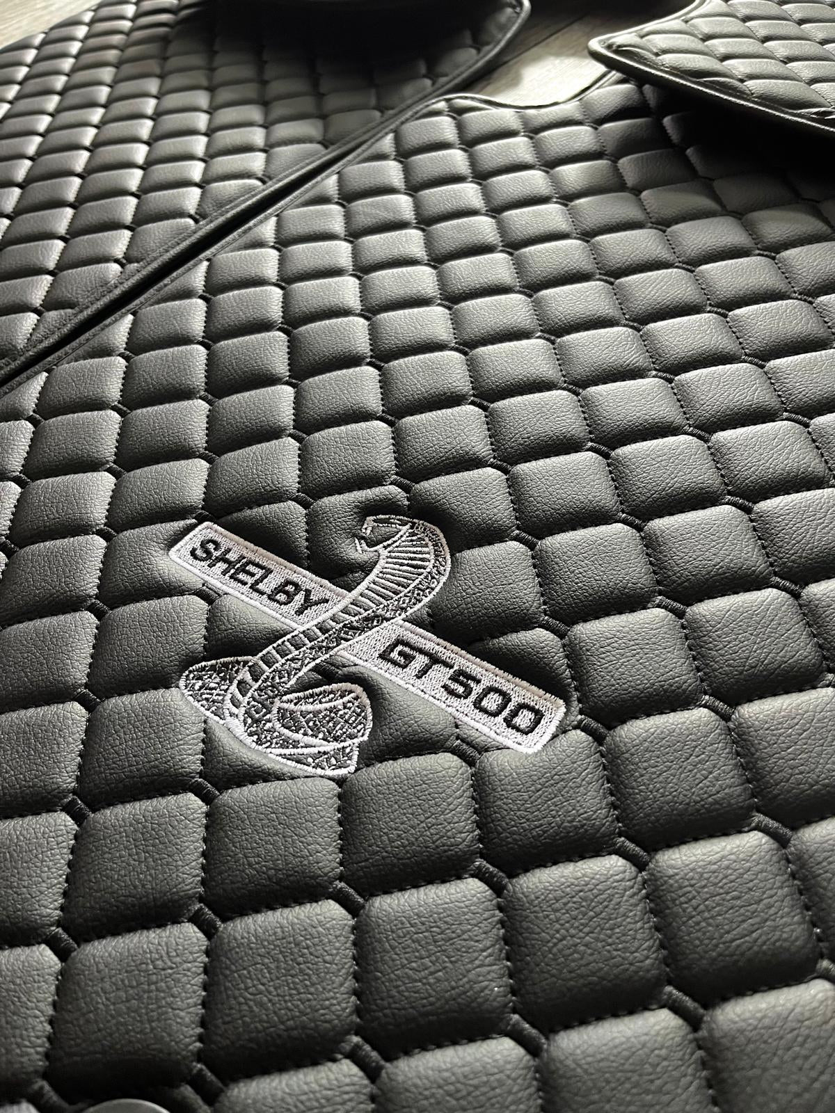 SHELBY GT500 Leather Car Floor Mat, SHELBY Waterproof Custom Car Mat