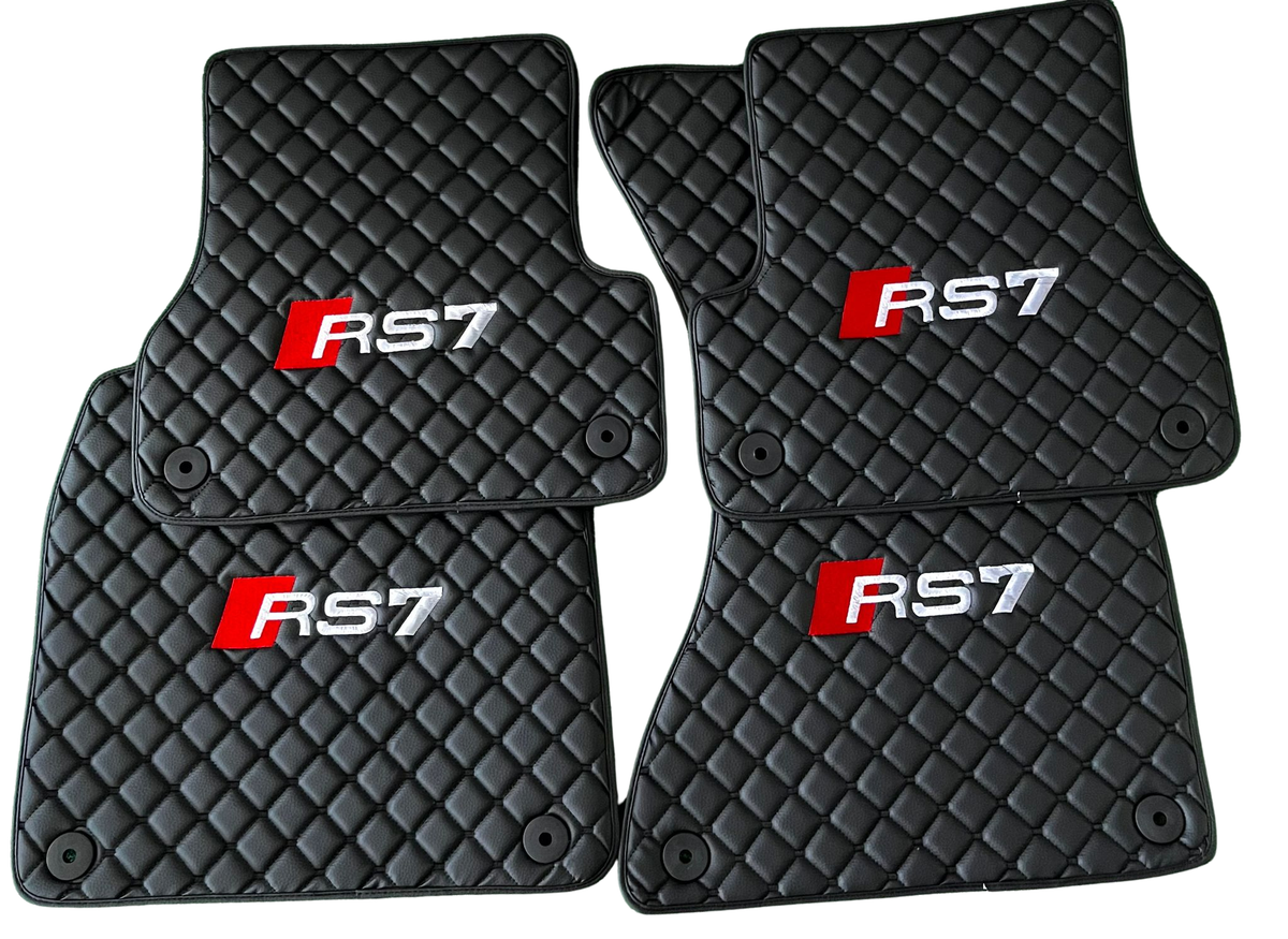 Audi RS7 Leather Car Floor Mat, Audi RS7 Waterproof Custom Car Mat