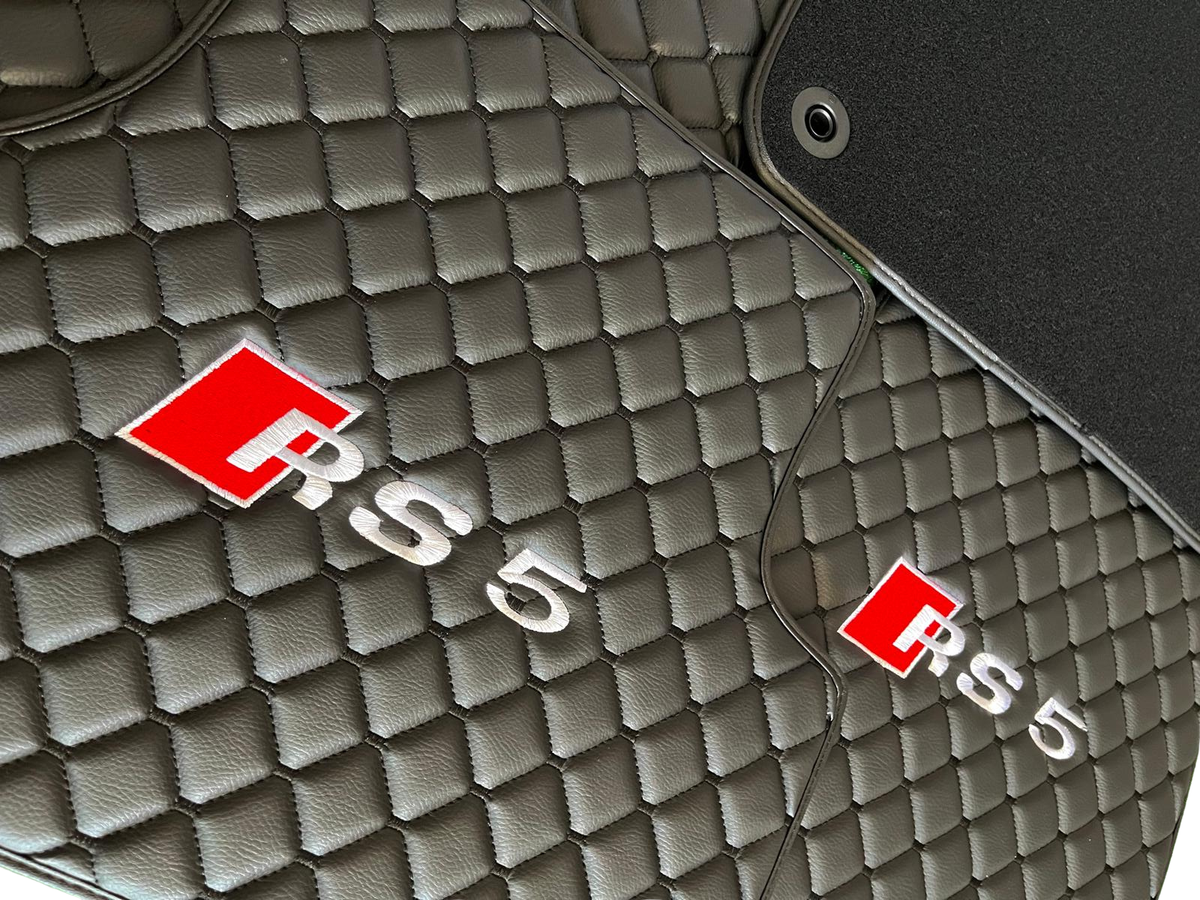 Audi RS5 Leather Car Floor Mat, Audi RS5 Waterproof Custom Car Mat