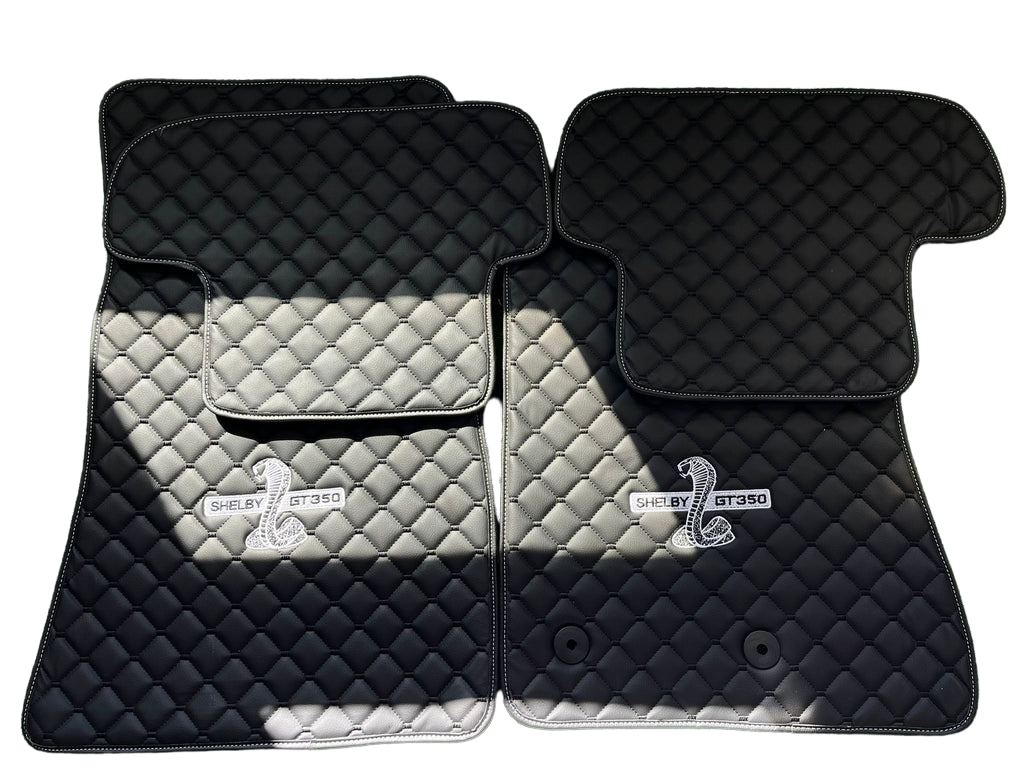 SHELBY GT350 Leather Car Floor Mat, SHELBY Waterproof Custom Car Mat