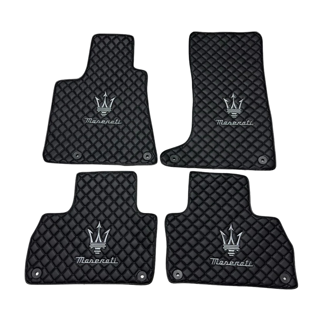 Maserati Leather Car Floor Mat, Maserati Waterproof Custom Car Mat