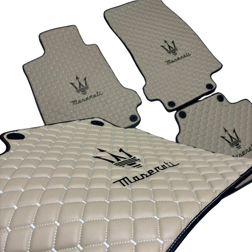 Maserati Leather Car Floor Mat, Maserati Waterproof Custom Car Mat