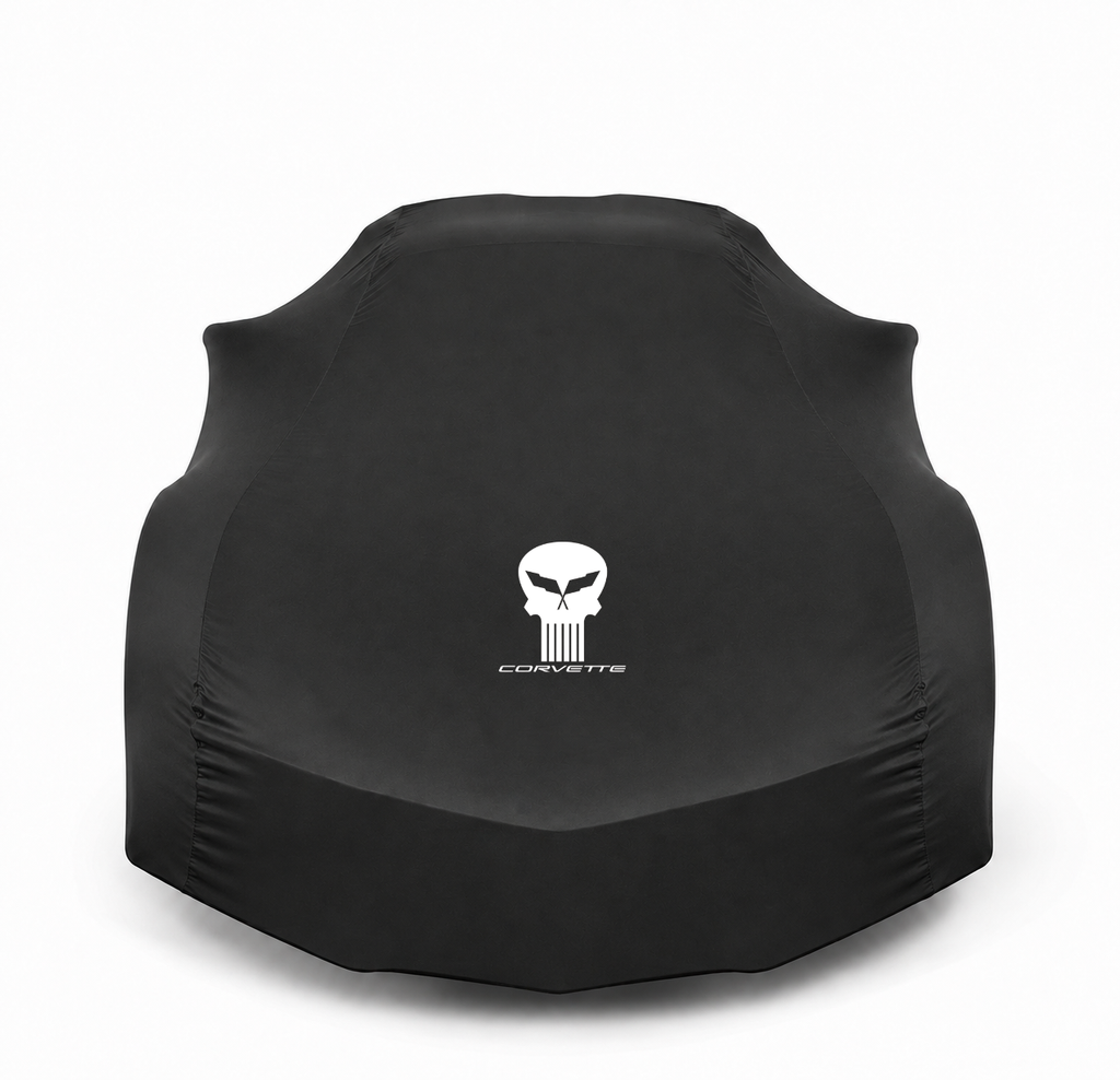 CORVETTE JAKE SKULL car cover, CORVETTE JAKE SKULL custom-made indoor car cover
