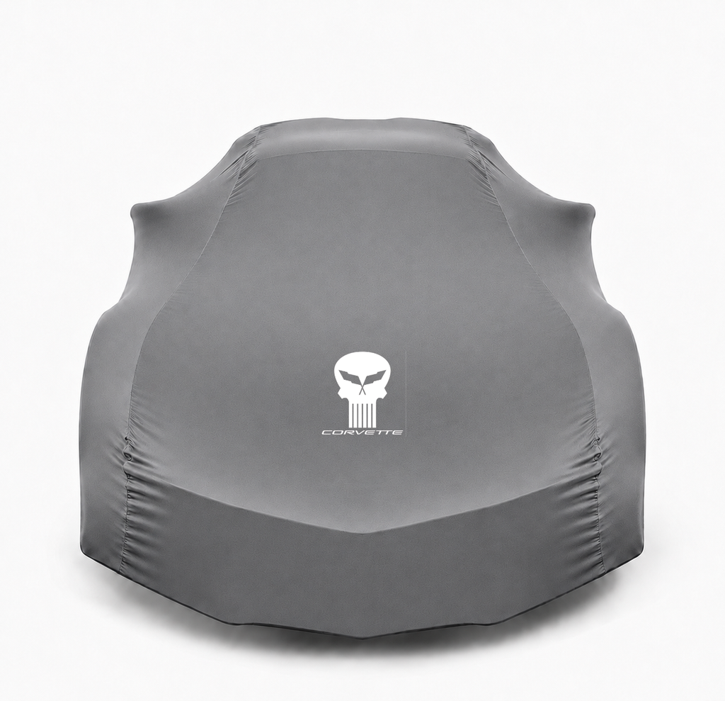 CORVETTE JAKE SKULL car cover, CORVETTE JAKE SKULL custom-made indoor car cover
