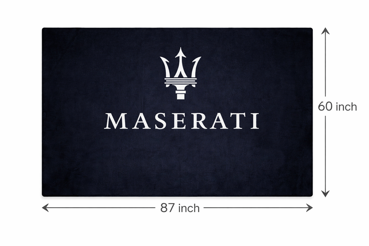 Maserati Garage Floor Mat 5x7 FT (60x87 Inches)