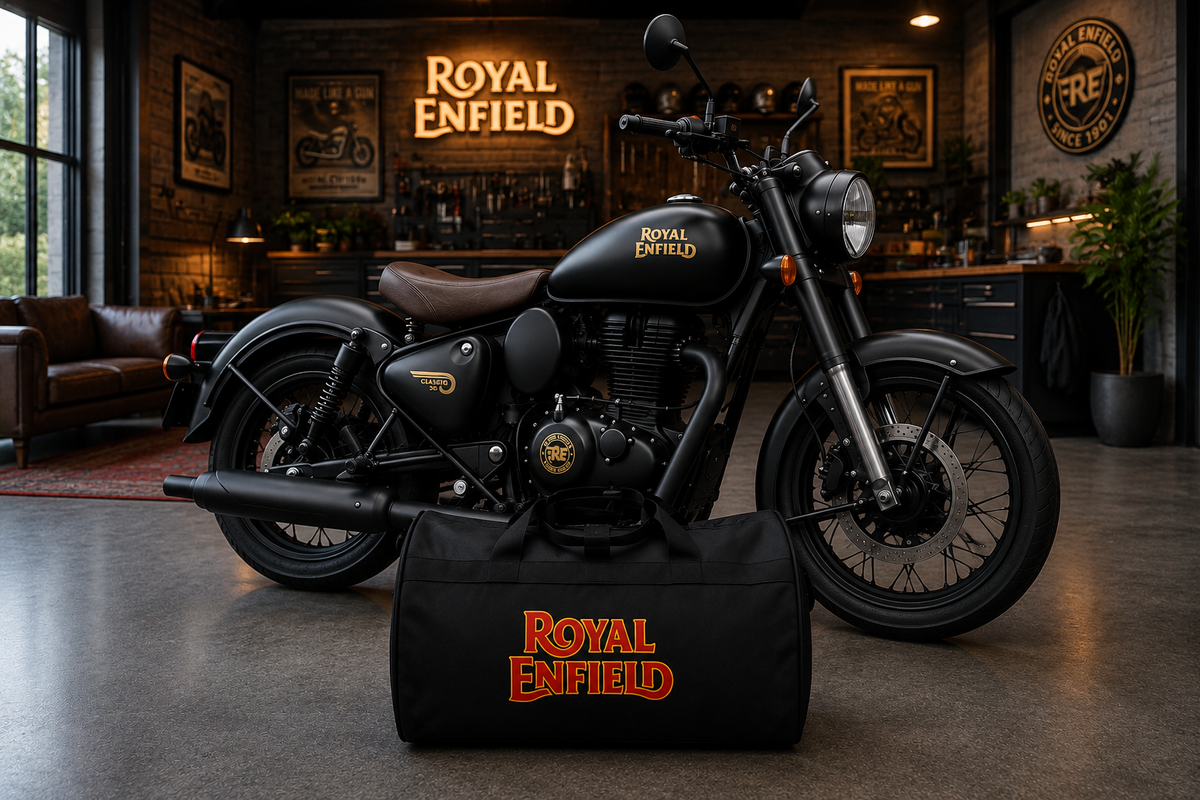 Royal Enfield Motorcycle Duffel Bag – Premium Travel & Gear Bag for Riders