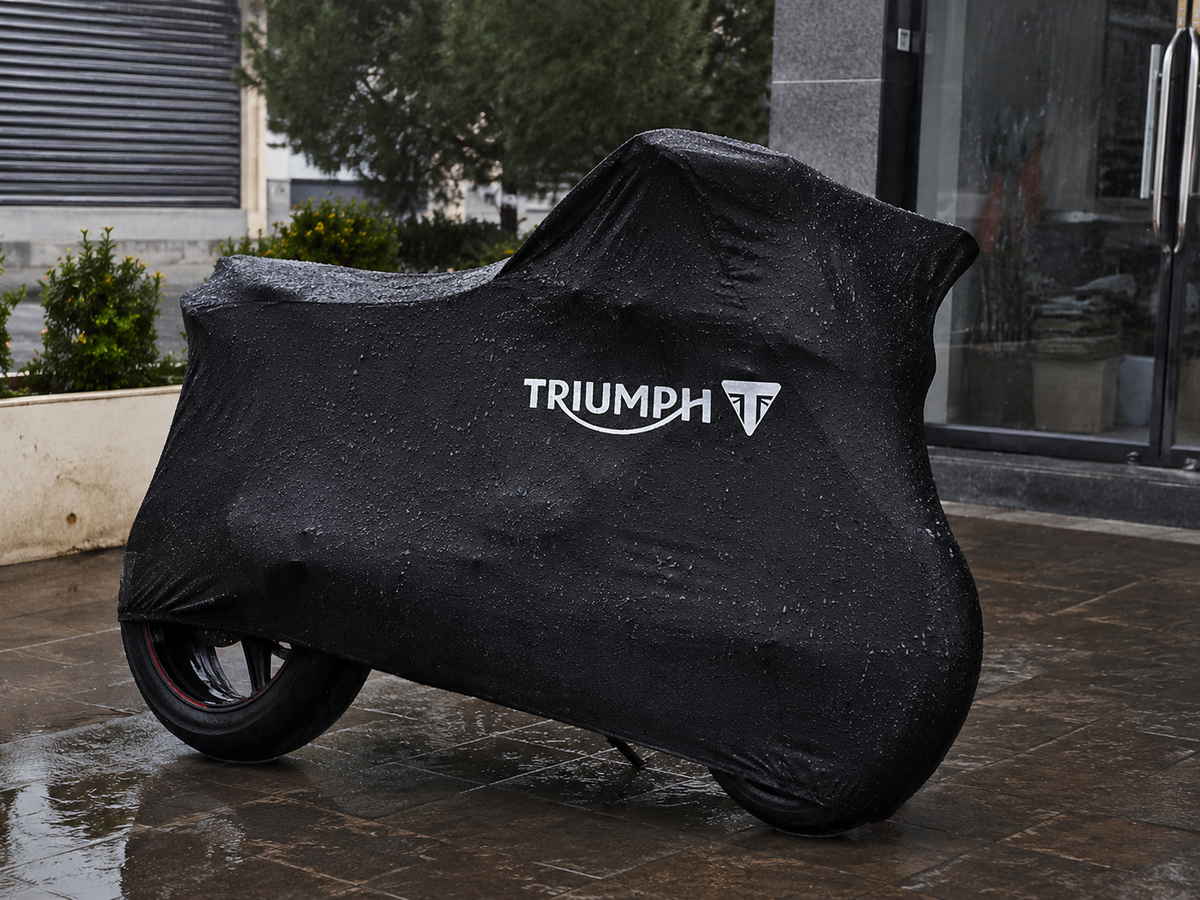 Triumph Custom-Fit Outdoor Motorcycle Cover – Waterproof All-Weather Protection