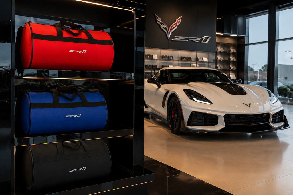 Corvette Trunk Bag, Corvette Car Accessory ( C8.R-Z06-Jake Skull-STINGRAY-Z07-Z51-ZR1 )