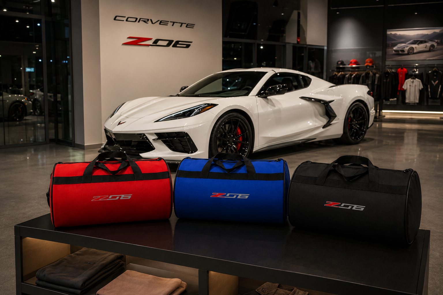Corvette Trunk Bag, Corvette Car Accessory ( C8.R-Z06-Jake Skull-STINGRAY-Z07-Z51-ZR1 )