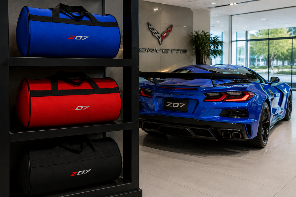Corvette Trunk Bag, Corvette Car Accessory ( C8.R-Z06-Jake Skull-STINGRAY-Z07-Z51-ZR1 )