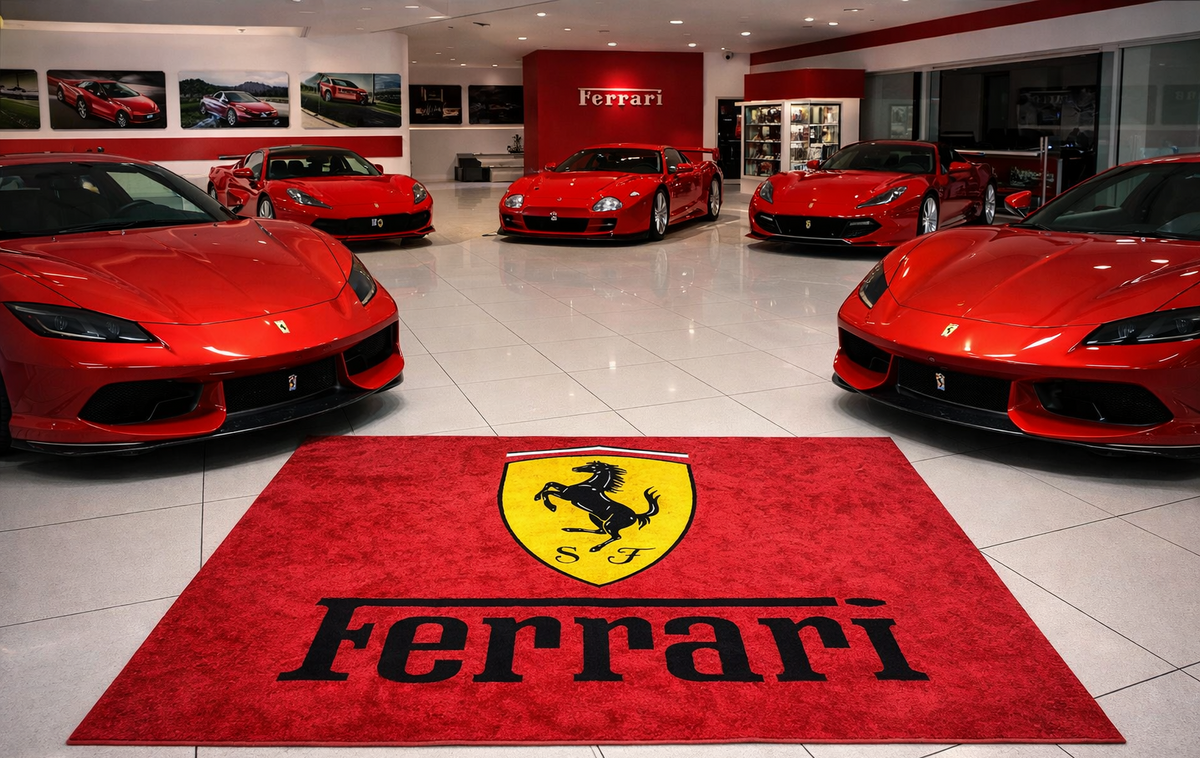 Ferrari Garage Floor Mat 5x7 FT (60x87 Inches)