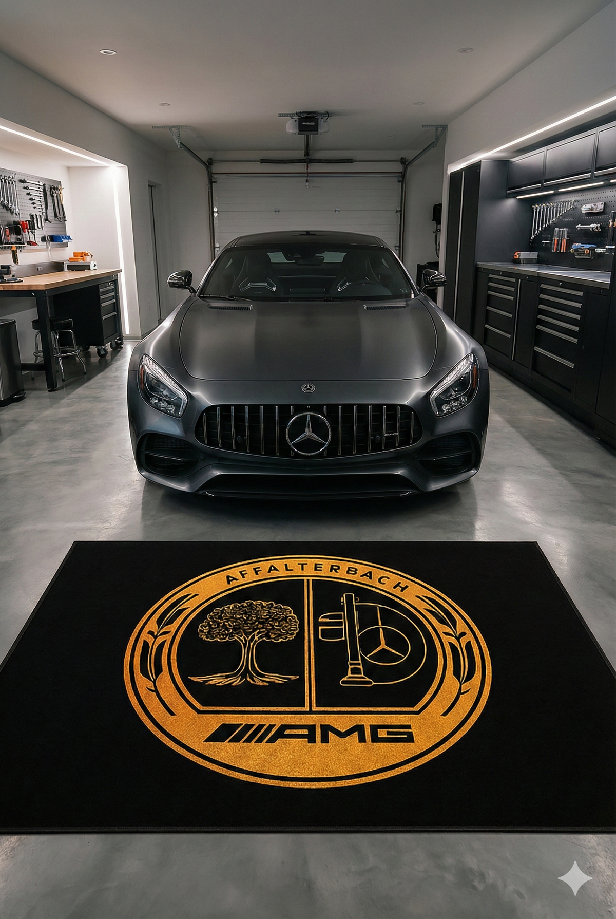 Mercedes Benz Garage Floor Mat 5x7 FT (60x87 Inches)