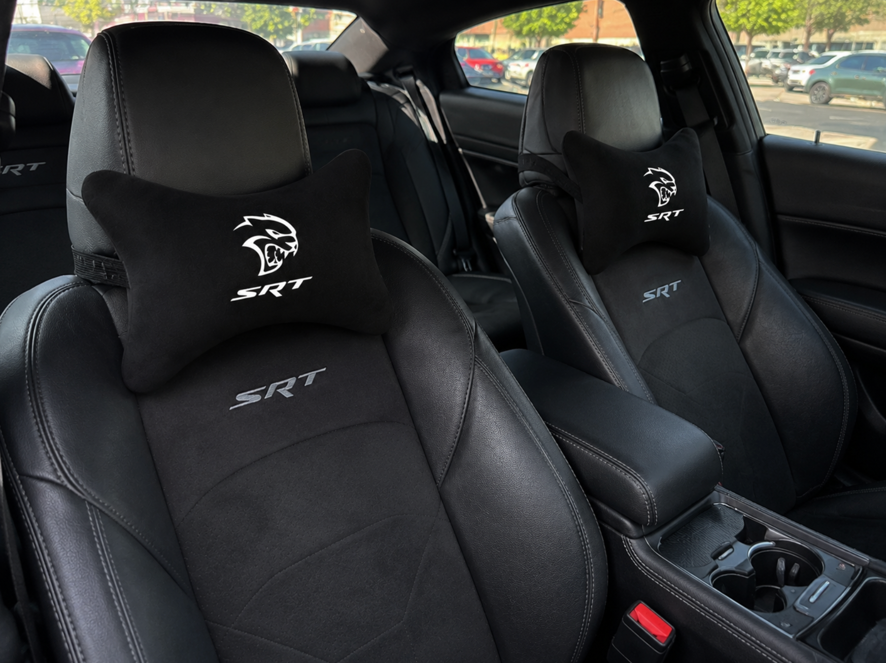 DODGE Velvet Neck Pillow, 2pcs ( Challenger-Viper-Srt )