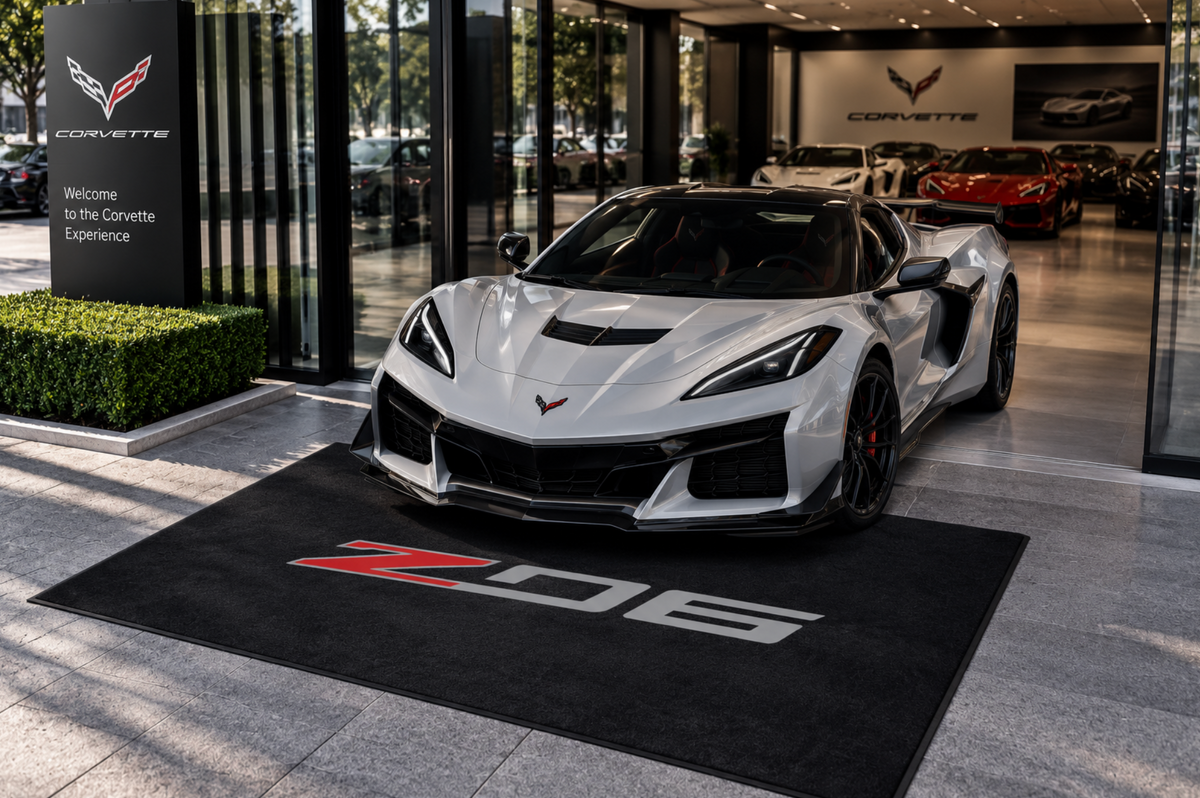 Corvette Rug ( Jake Skull-Stingray-ZR1-Z51-E RAY-GRAND SPORT-Z06-C8.R ), (60x87 Inches)