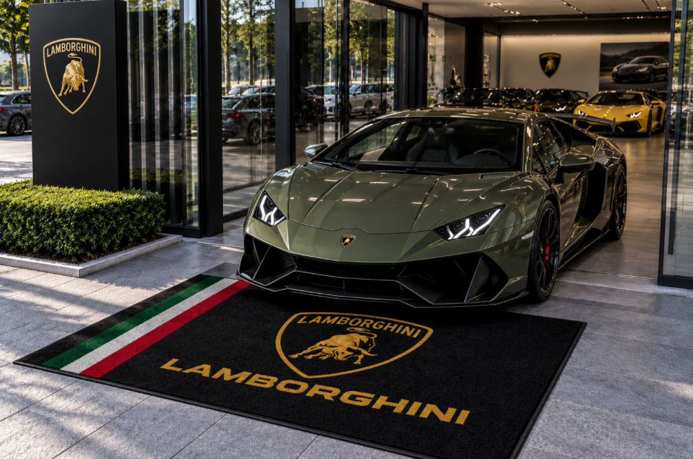 Lamborghini Garage Floor Mat 5x7 FT (60x87 Inches)