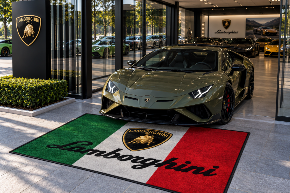 Lamborghini Garage Floor Mat 5x7 FT (60x87 Inches)