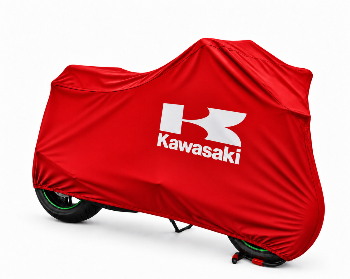 Kawasaki Custom-Fit Indoor Motorcycle Cover – Premium Dust & Scratch Protection