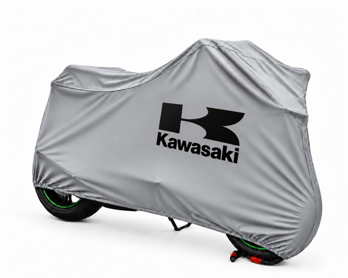 Kawasaki Custom-Fit Indoor Motorcycle Cover – Premium Dust & Scratch Protection