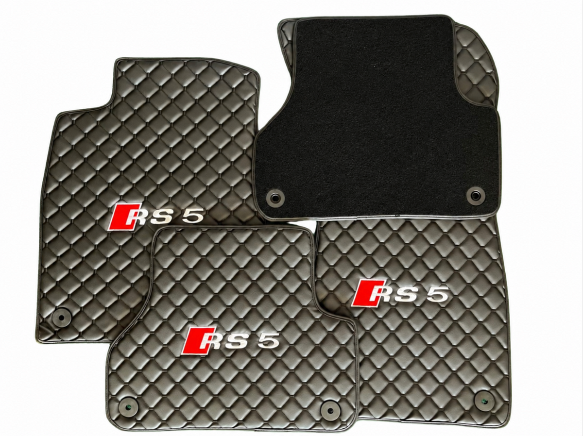 Audi RS5 Leather Car Floor Mat, Audi RS5 Waterproof Custom Car Mat