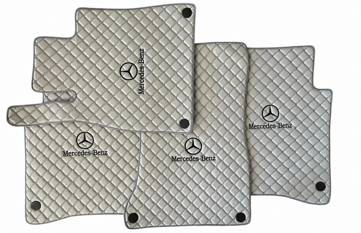 Mercedes Benz-AMG Leather Car Floor Mat, AMG Waterproof Custom Car Mat