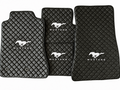 MUSTANG Leather Car Floor Mat, MUSTANG Waterproof Custom Car Mat