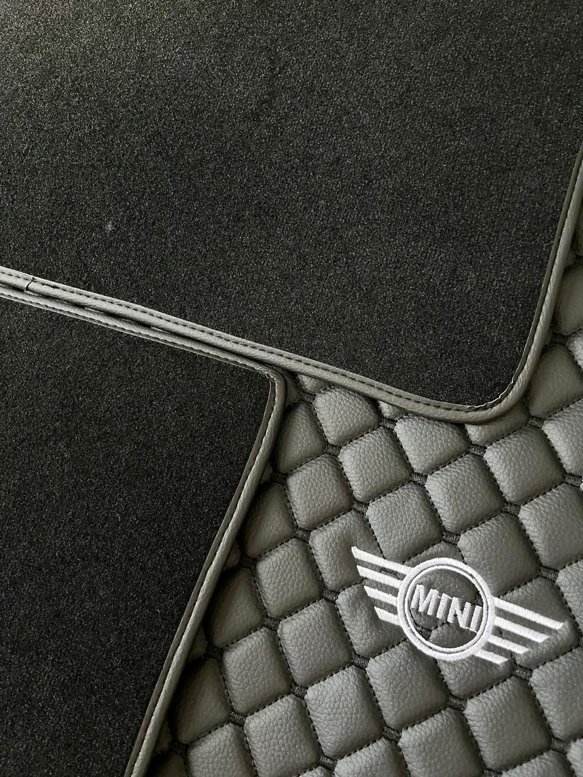 Mini Cooper Leather Car Floor Mat, Mini Cooper Waterproof Custom Car Mat