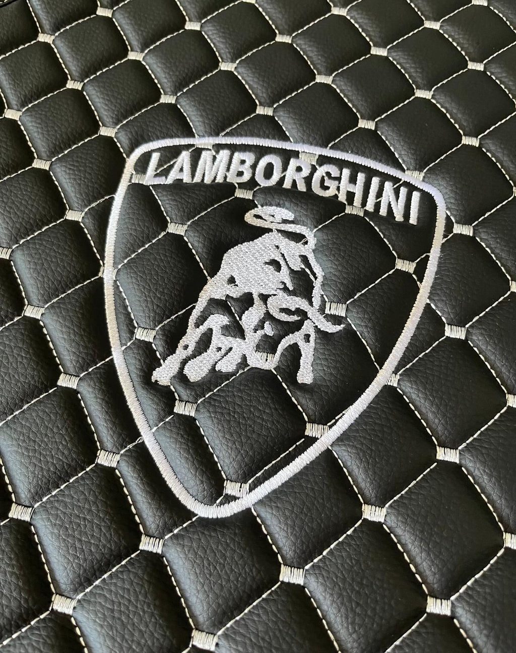 Lamborghini Leather Car Floor Mat, Lamborghini Waterproof Custom Car Mat