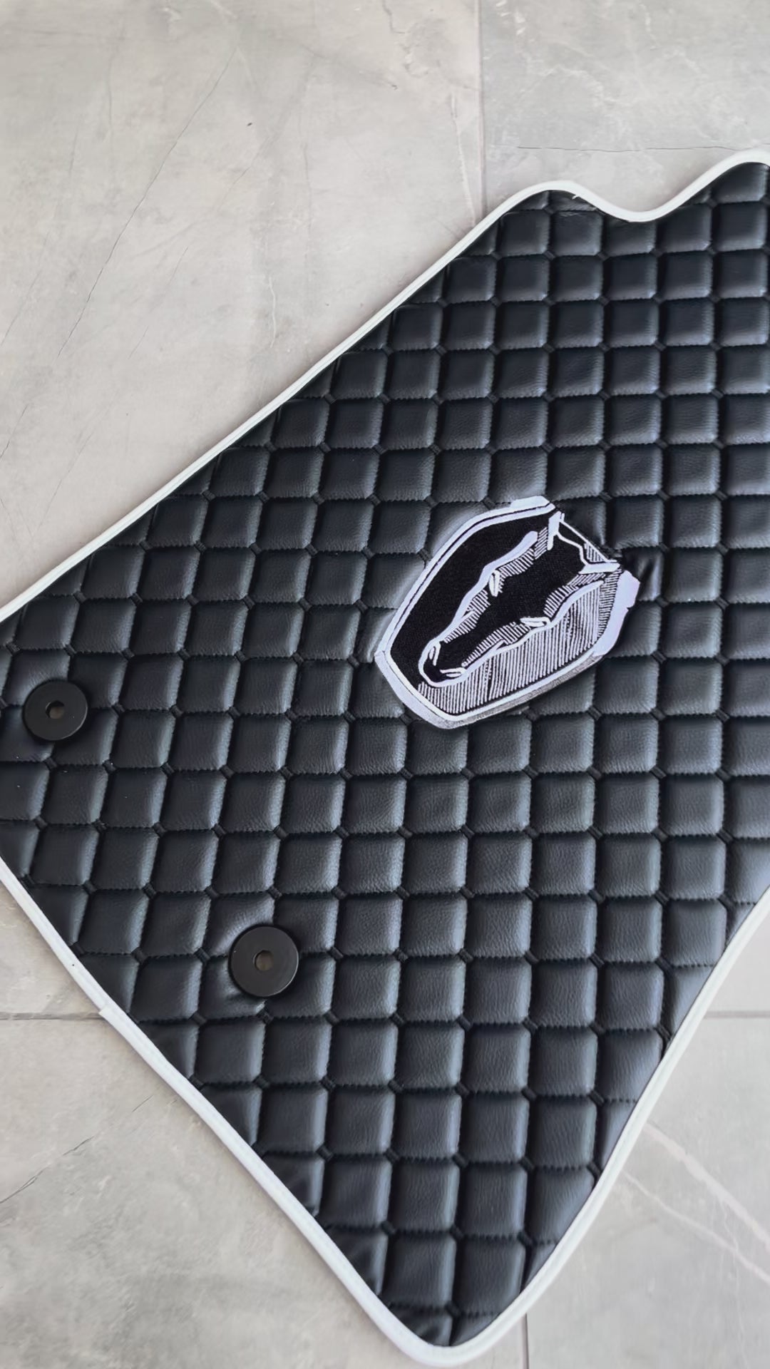 CORVETTE C8 Stingray leather car floor mat, CORVETTE waterproof custom car mat