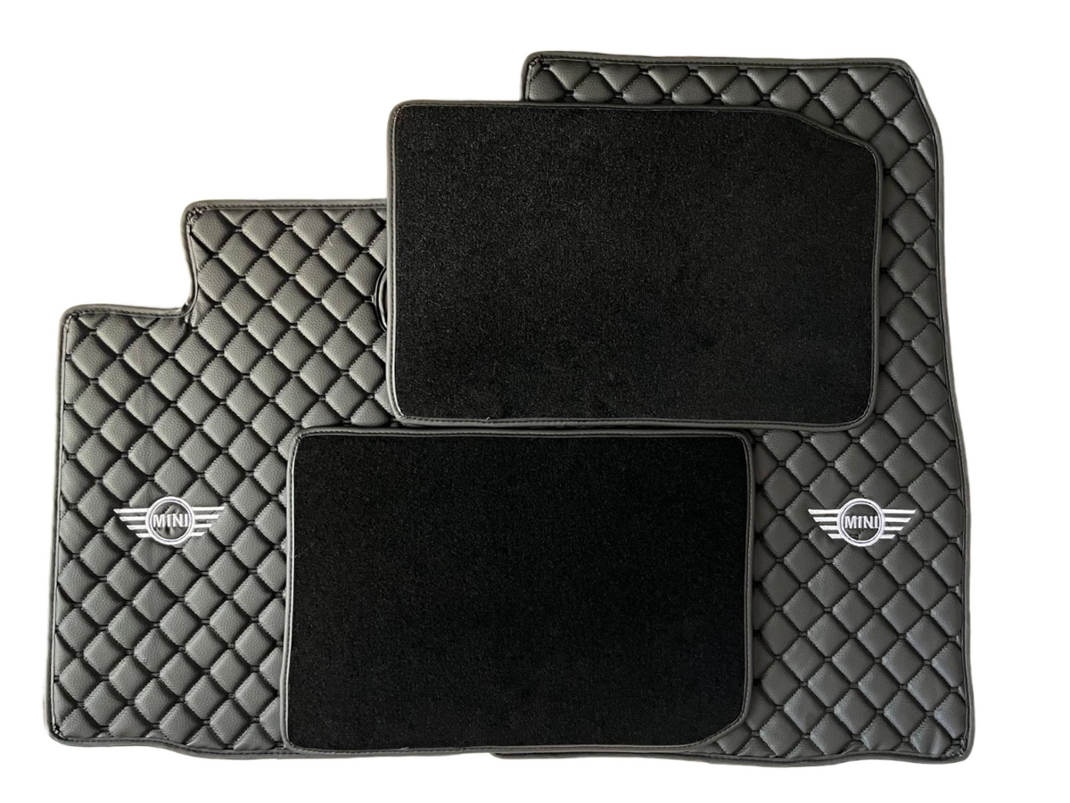 Mini Cooper Leather Car Floor Mat, Mini Cooper Waterproof Custom Car Mat